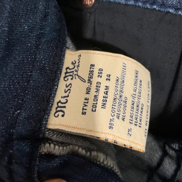 Miss Me Blue Denim Distressed Bootcut Cotton Women's Jeans - Size 27 - Picture 2 of 8